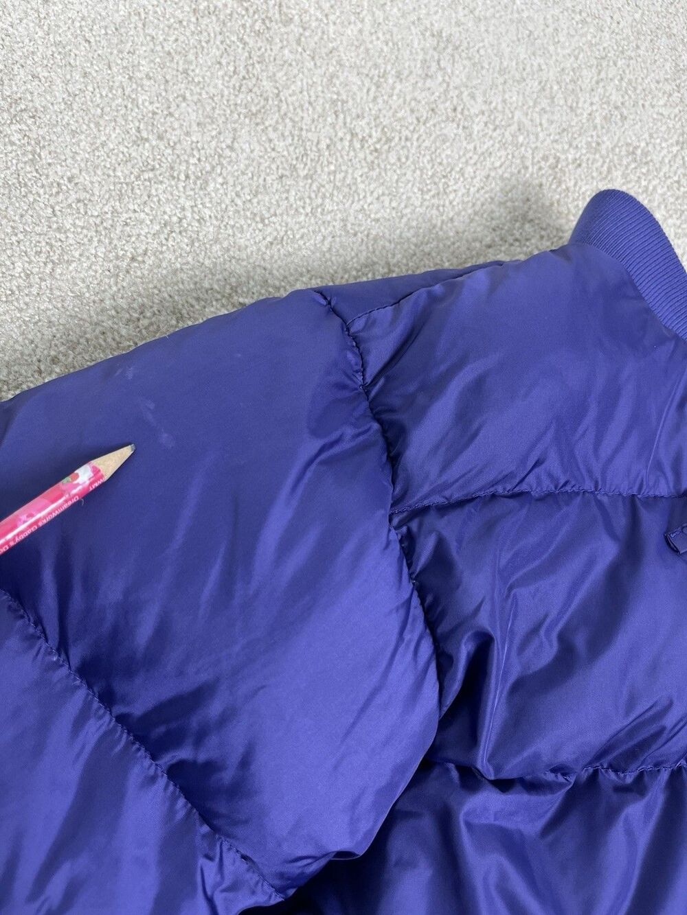 VTG REI Goose Down Puffer Jacket Purple Womens M Bomber Coat Outdoor Warm 90s - Picture 13 of 13